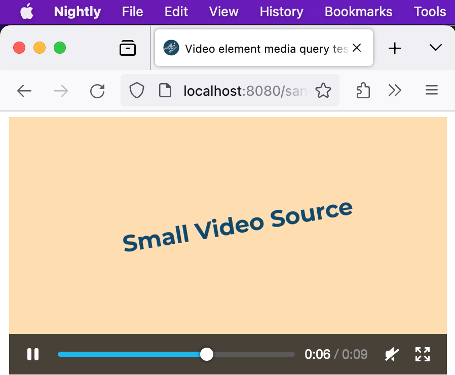 a screenshot of firefox nightly showing the successful demo page